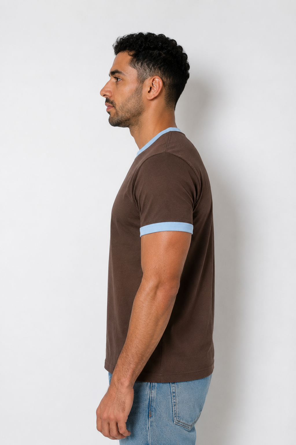 BROWN RINGER T-SHIRT