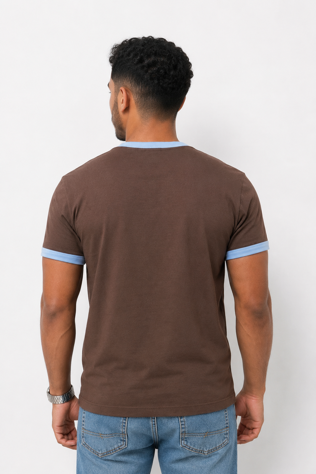 BROWN RINGER T-SHIRT