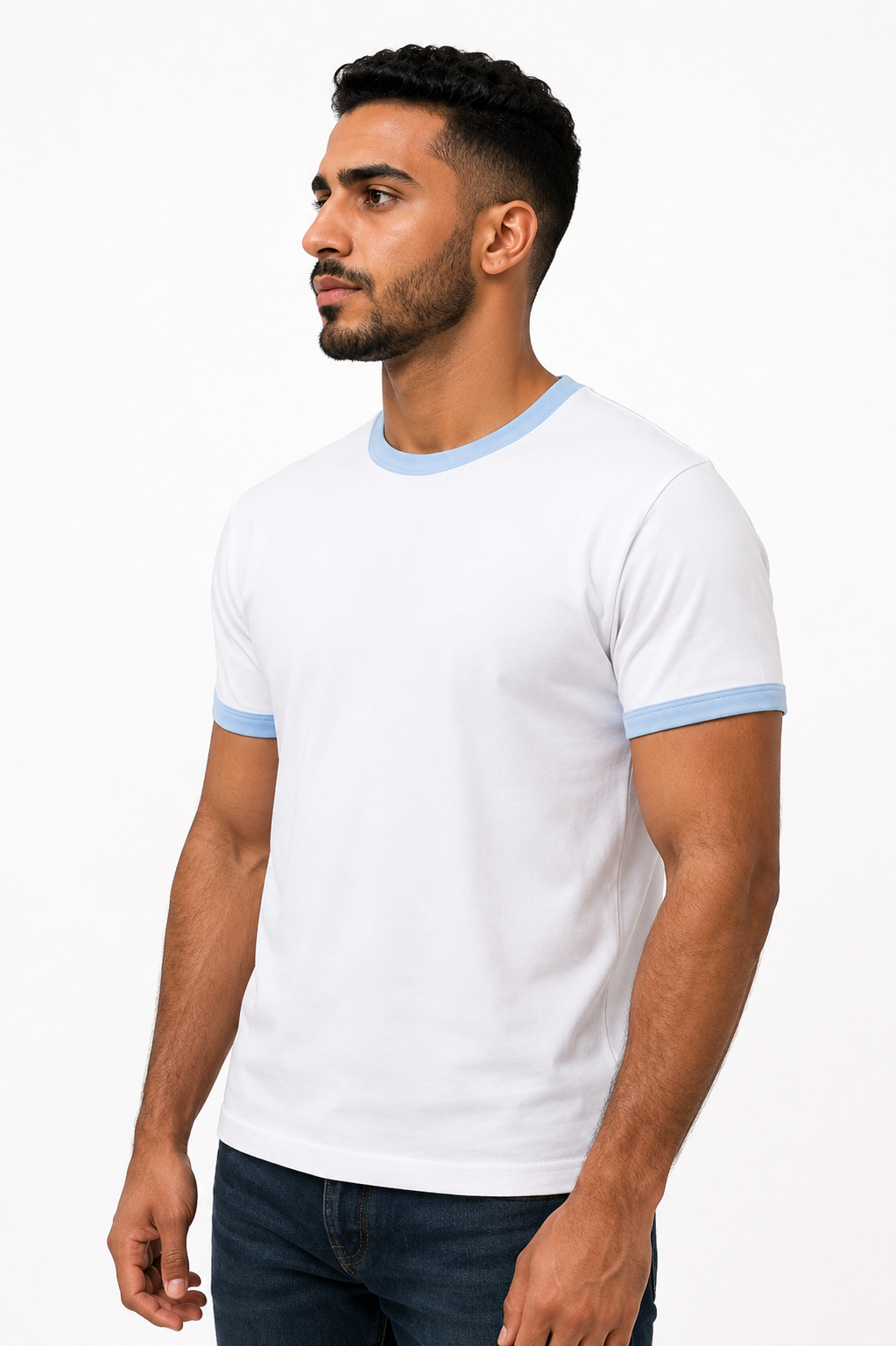 WHITE RINGER T-SHIRT
