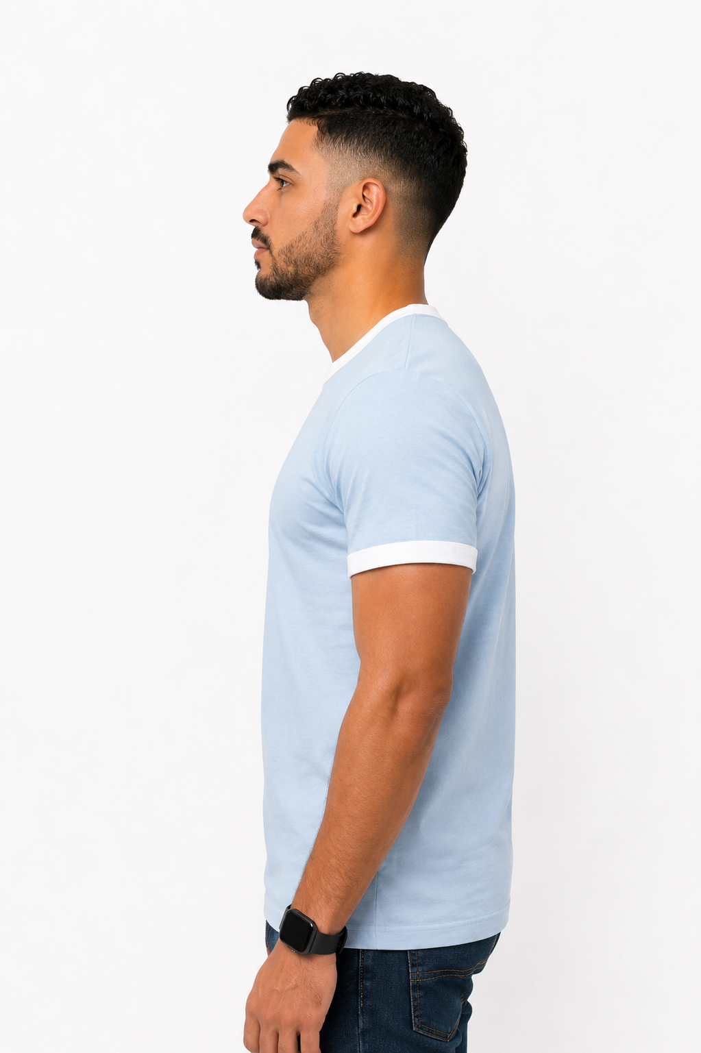 SKY BLUE RINGER T-SHIRT