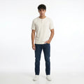 WHITE HENLEY NECK T-SHIRT