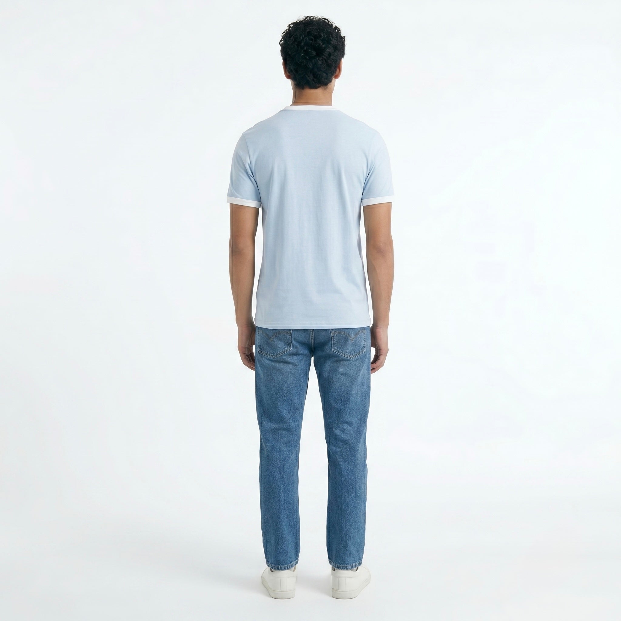 SKY BLUE RINGER T-SHIRT