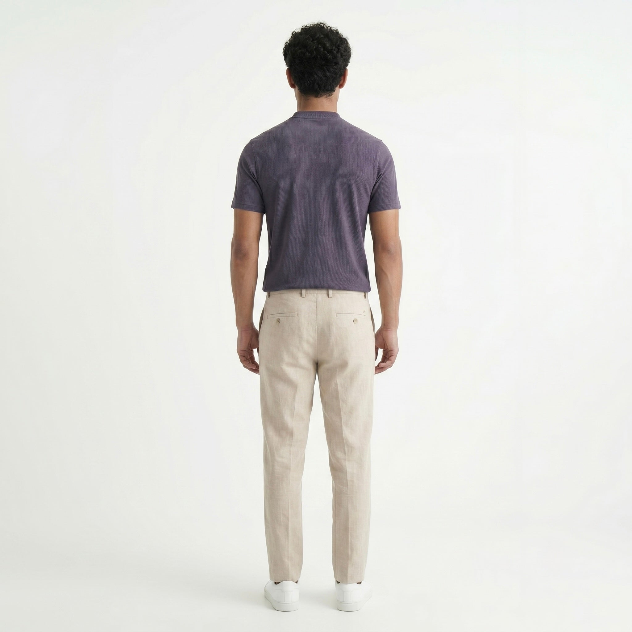 NAVY HENLEY NECK T-SHIRT