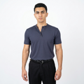 NAVY REGULAR HENLEY T-SHIRT